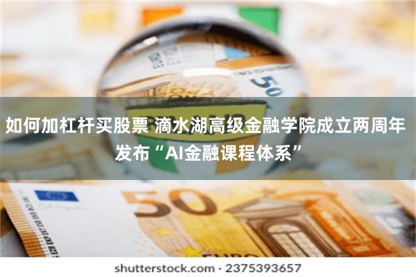 如何加杠杆买股票 滴水湖高级金融学院成立两周年 发布“AI金融课程体系”