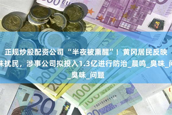 正规炒股配资公司 “半夜被熏醒”！黄冈居民反映异味扰民，涉事公司拟投入1.3亿进行防治_晨鸣_臭味_问题