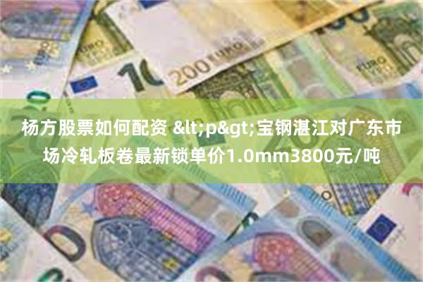 杨方股票如何配资 <p>宝钢湛江对广东市场冷轧板卷最新锁单价1.0mm3800元/吨