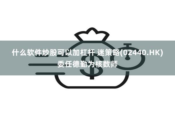什么软件炒股可以加杠杆 迷策略(02440.HK)委任德勤为核数师