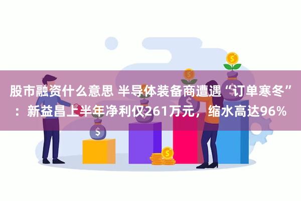 股市融资什么意思 半导体装备商遭遇“订单寒冬”：新益昌上半年净利仅261万元，缩水高达96%