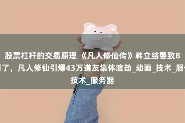 股票杠杆的交易原理 《凡人修仙传》韩立结婴致B站崩了，凡人修仙引爆43万道友集体渡劫_动画_技术_服务器