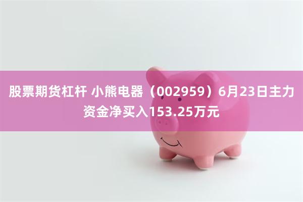 股票期货杠杆 小熊电器（002959）6月23日主力资金净买入153.25万元