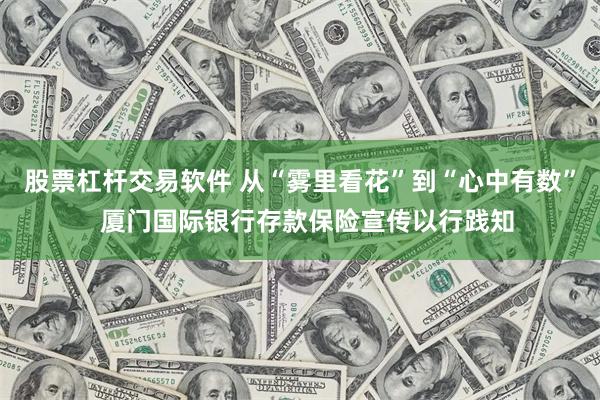 股票杠杆交易软件 从“雾里看花”到“心中有数”  厦门国际银行存款保险宣传以行践知