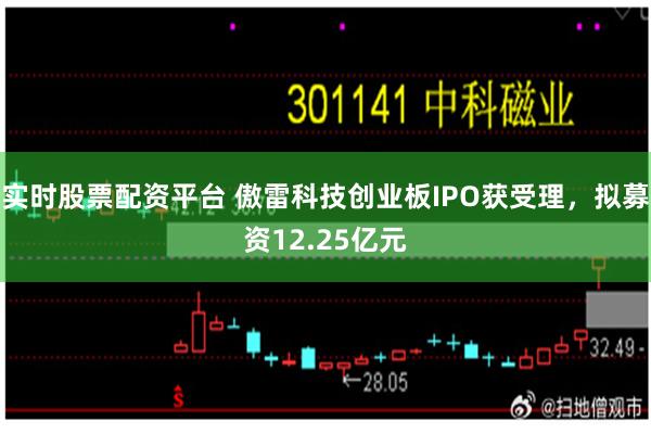 实时股票配资平台 傲雷科技创业板IPO获受理，拟募资12.25亿元