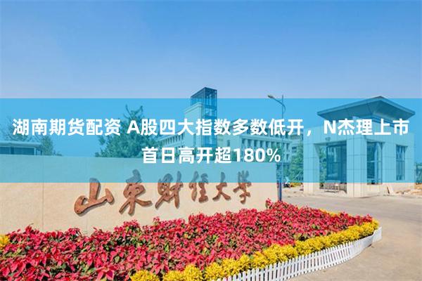 湖南期货配资 A股四大指数多数低开，N杰理上市首日高开超180%