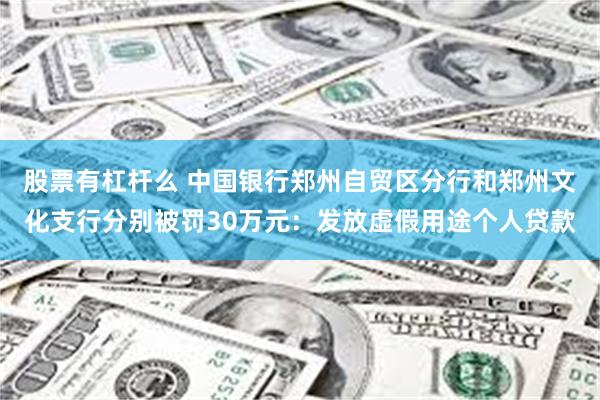股票有杠杆么 中国银行郑州自贸区分行和郑州文化支行分别被罚30万元：发放虚假用途个人贷款