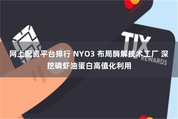 网上配资平台排行 NYO3 布局酶解技术工厂 深挖磷虾油蛋白高值化利用